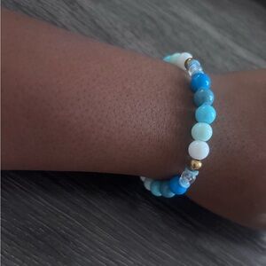 Blue and White Beaded Jewelry
